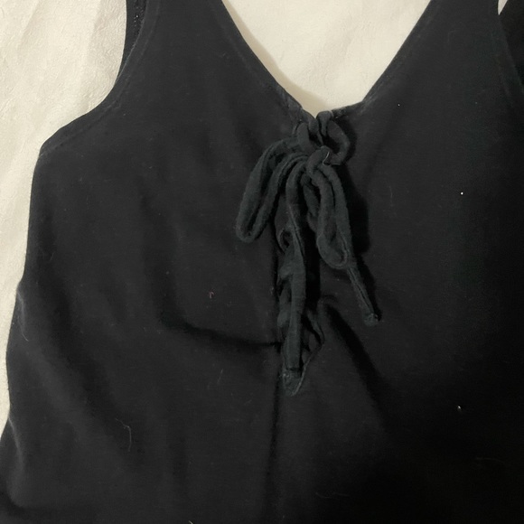 Topshop black bodysuit ties up at the front - Picture 2 of 2